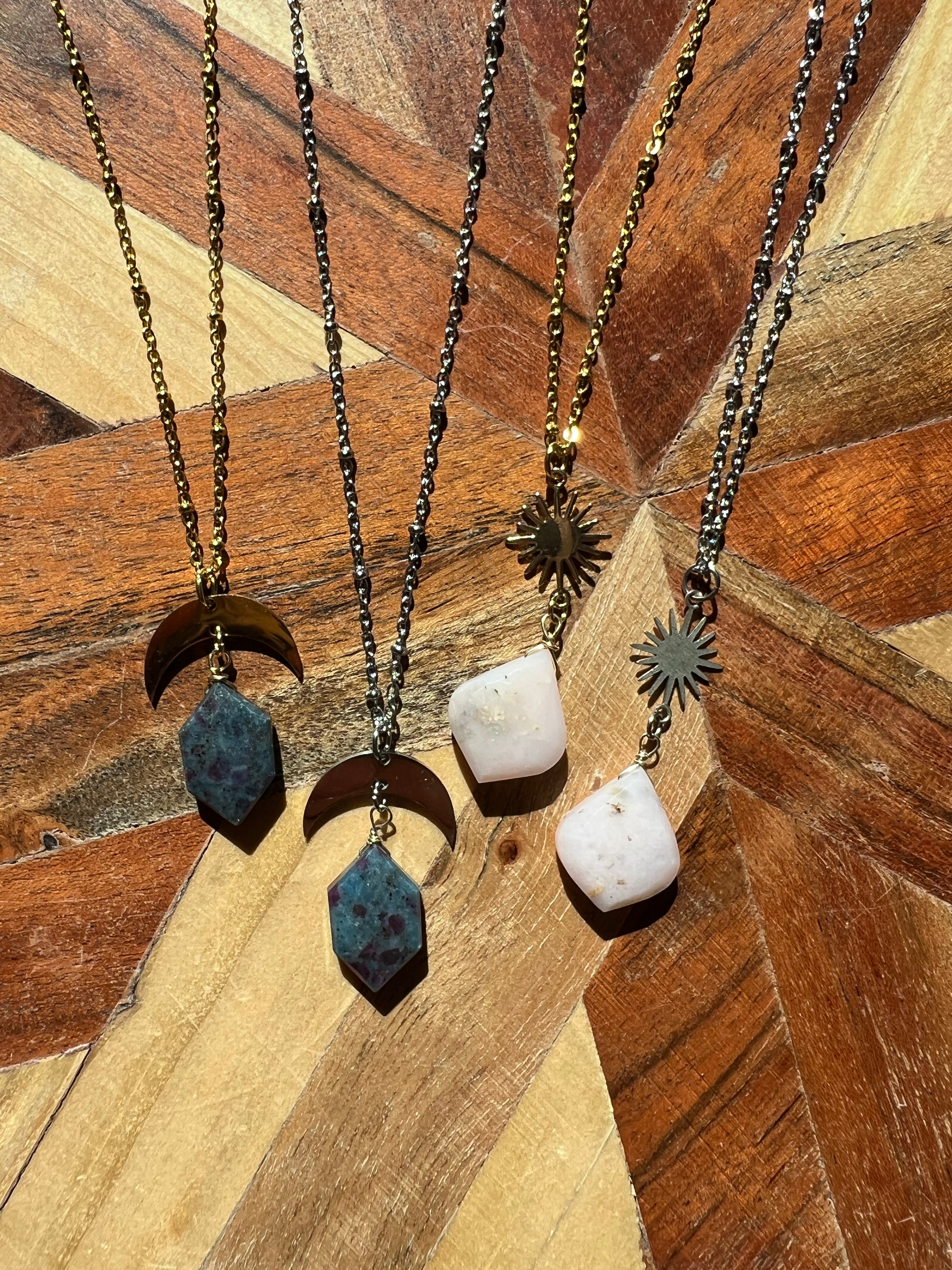 Solar/Lunar Crystal Diffuser Necklace