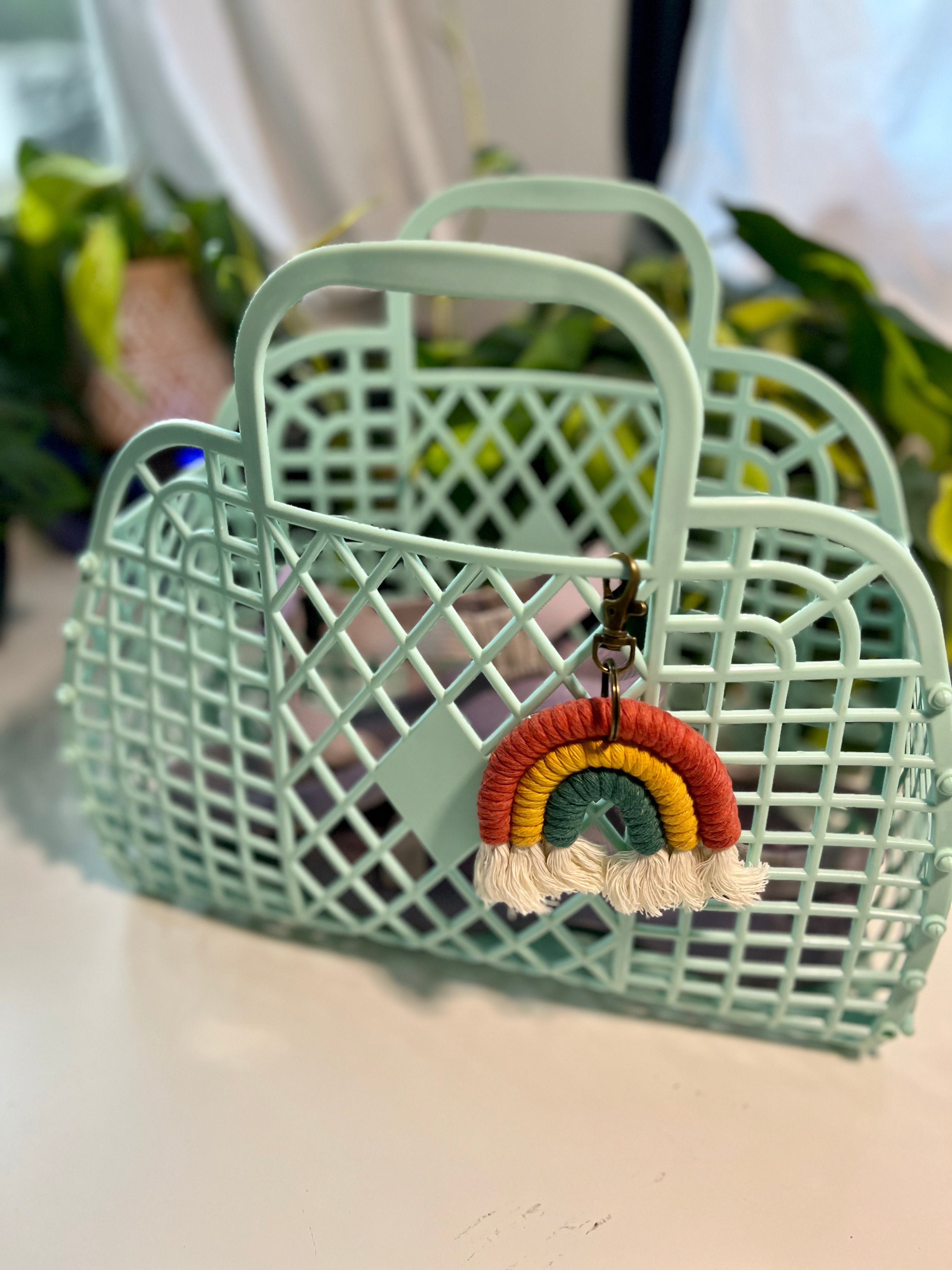 Macrame Rainbow Keychains