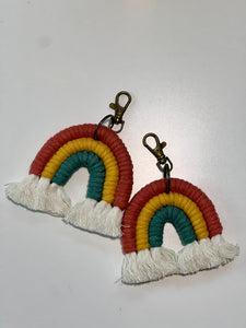 Macrame Rainbow Keychains